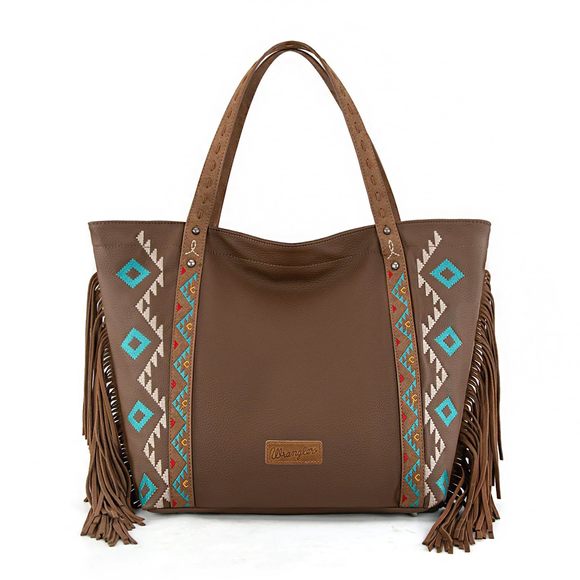 Wrangler Fringe Tote Bag Desner Purses And Handbags Western Large B) - Picture 1 of 6
